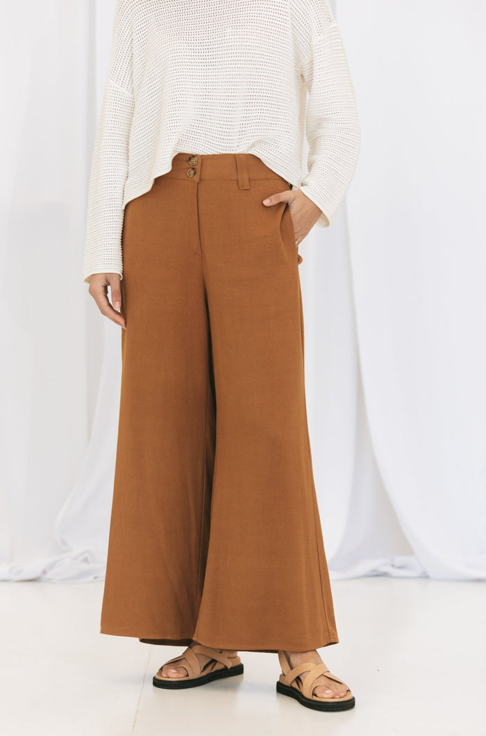 Harry Linen Pants - Tan - Betty Lane 
