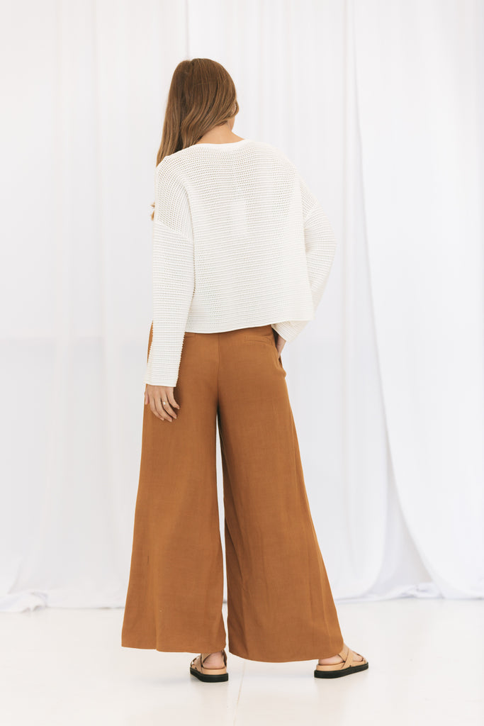 Harry Linen Pants - Tan - Betty Lane 