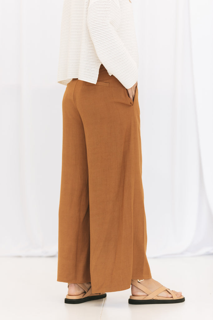 Harry Linen Pants - Tan - Betty Lane 