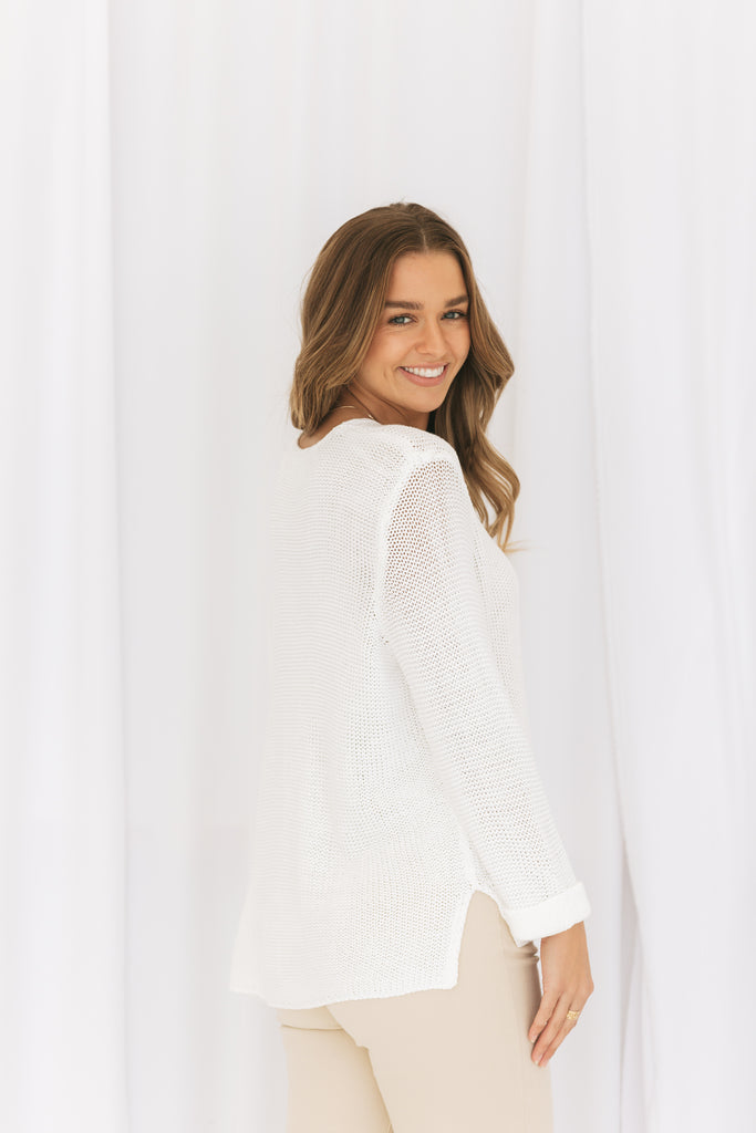 Alice Knit - White - Betty Lane 