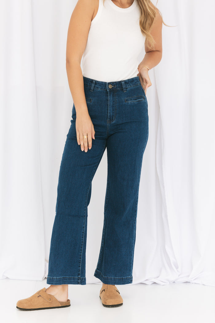 DAISY JEANS - WIDE LEG Size 8-18 - Betty Lane 