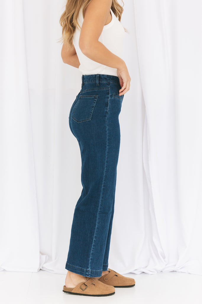 DAISY JEANS - WIDE LEG Size 8-18 - Betty Lane 