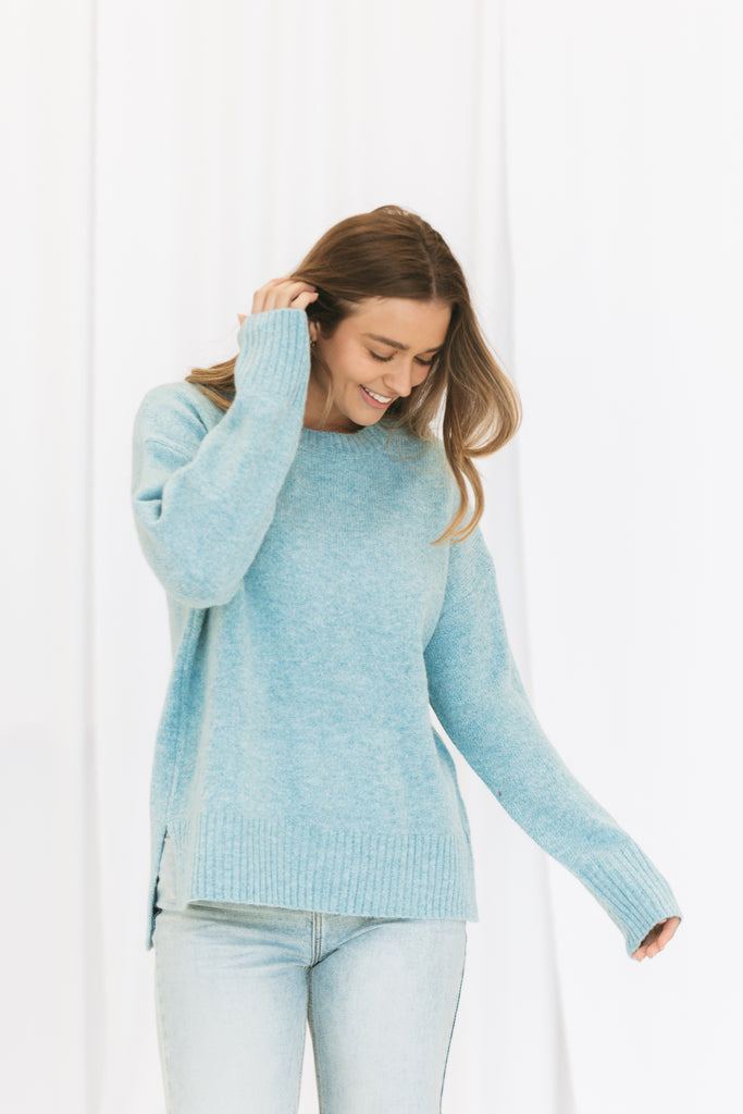 Winnie Knit Sweater - Sky Blue