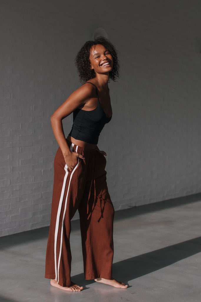 Junie Racer Pants - Chocolate