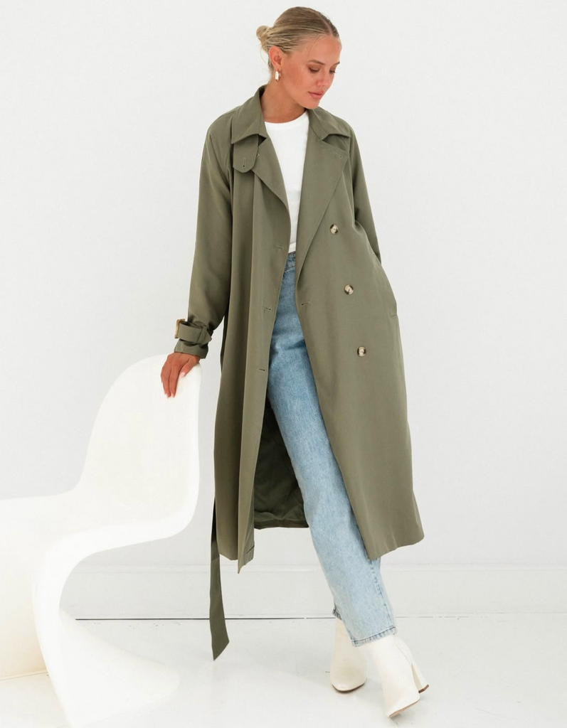 Piper Trench Coat - Khaki