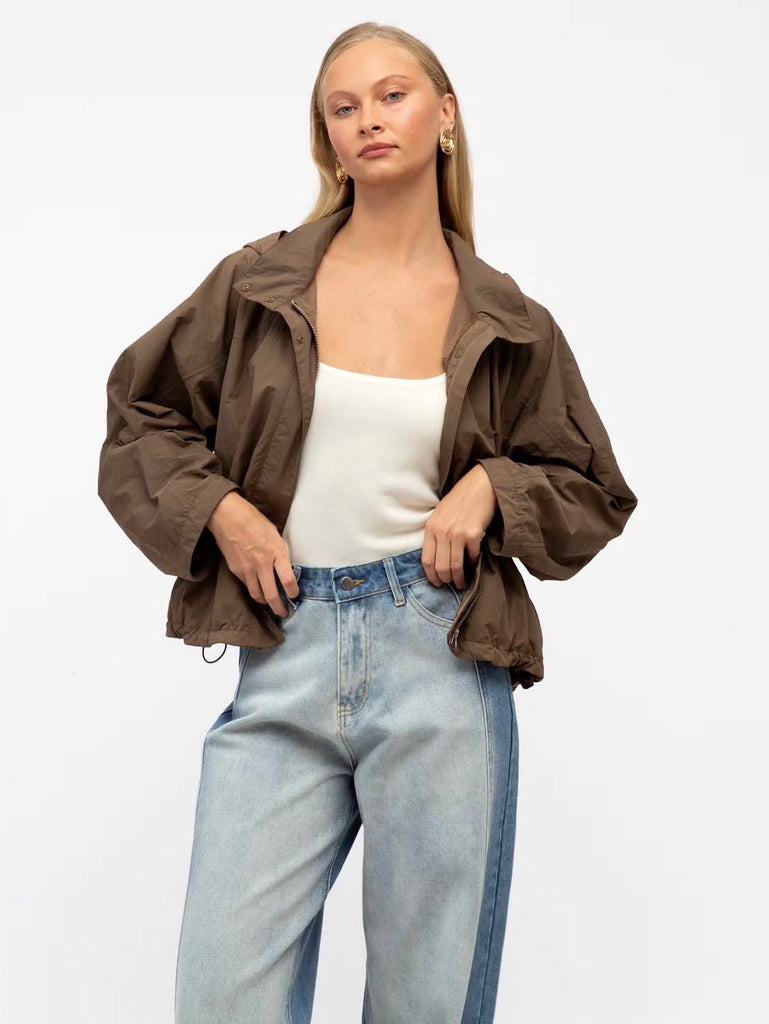 London Windbreaker - Chocolate - Betty Lane 