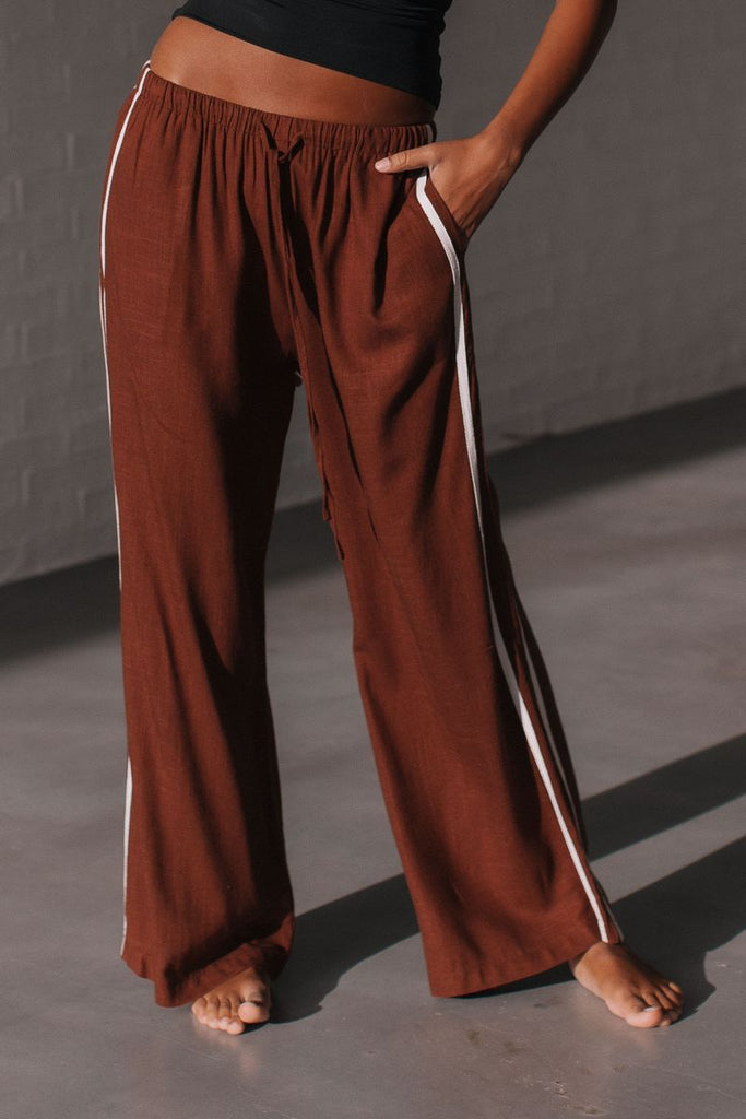 Junie Racer Pants - Chocolate