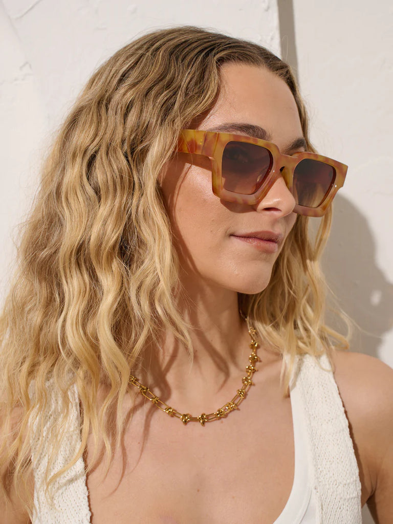 Josie Rectangular Sunglasses - Vintage Tort - Betty Lane 