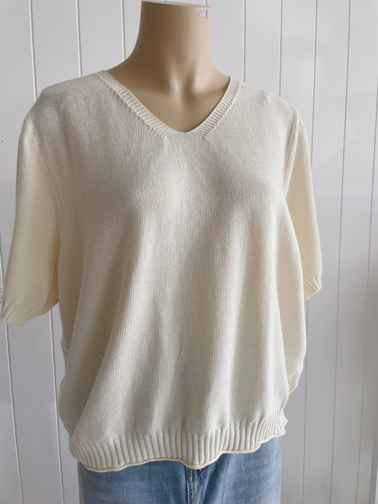 Laura Knit Tee - Ivory