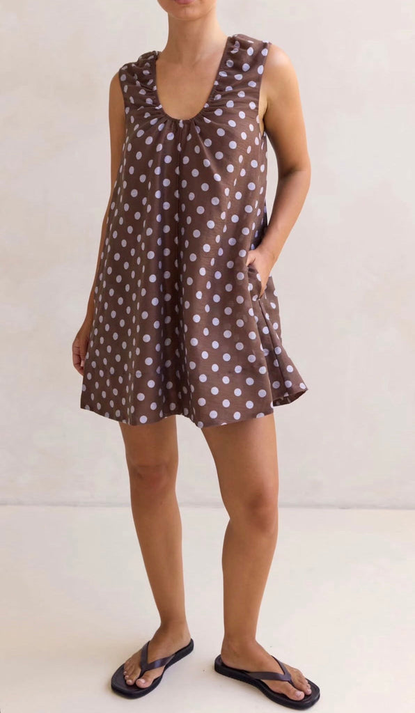 Gigi Mini Dress - Brown