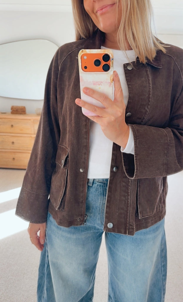 Miller Denim Jacket - Brown