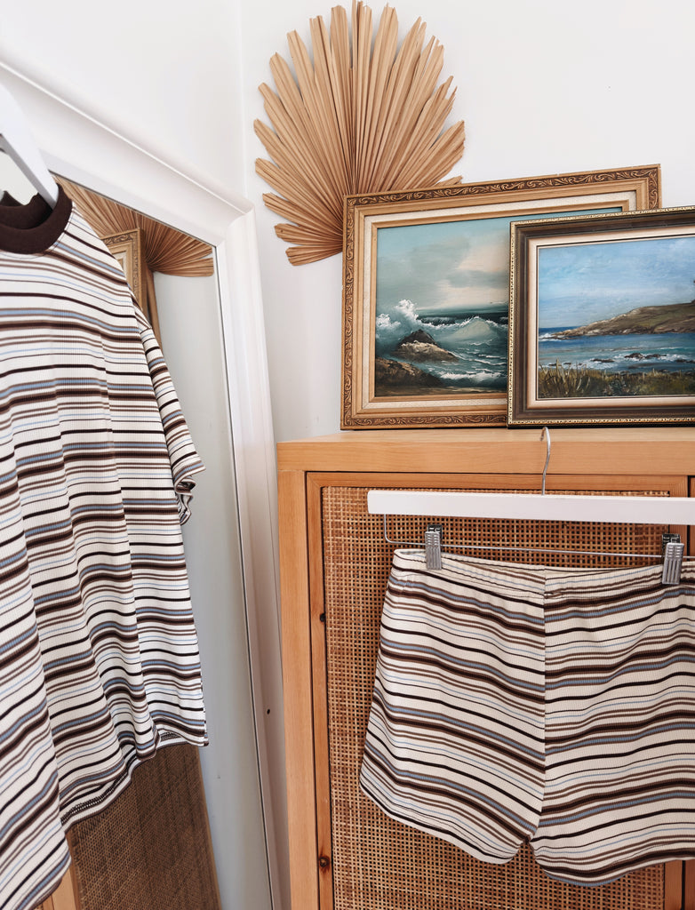 Cove Stripe Set - Beige - Betty Lane 