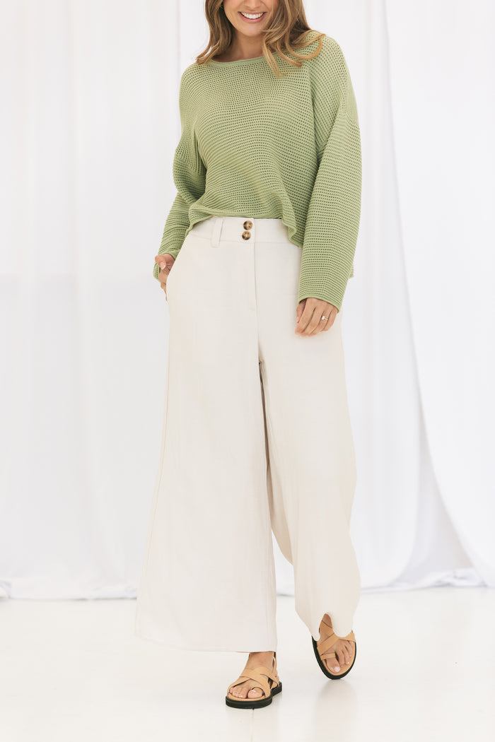 Harry Linen Pants - Beige - Betty Lane 