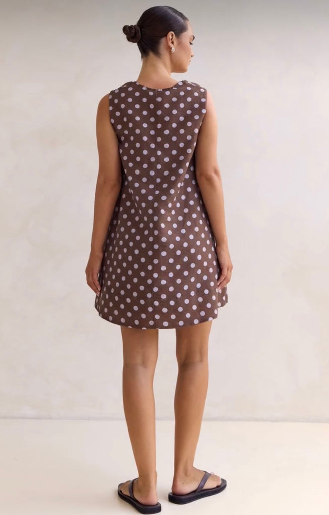 Gigi Mini Dress - Brown