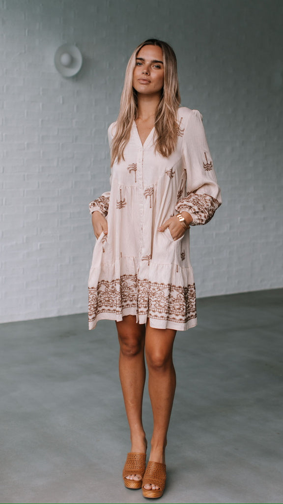 Emelia Palm Dress