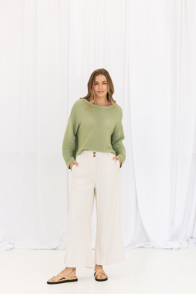 Harry Linen Pants - Beige - Betty Lane 