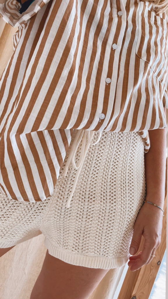 Ginger Stripe Shirt - Brown - Betty Lane 