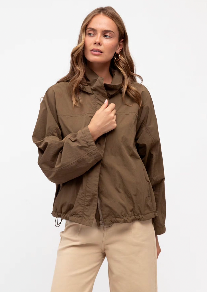 London Windbreaker - Chocolate - Betty Lane 