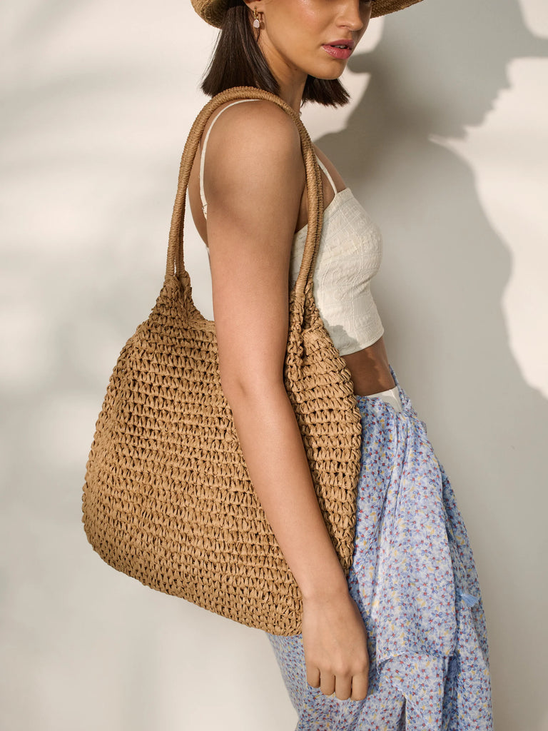 Solana Summer Tote Bag - Straw