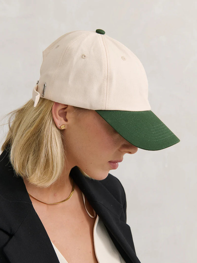 Nicki Colour Block Cap - Green