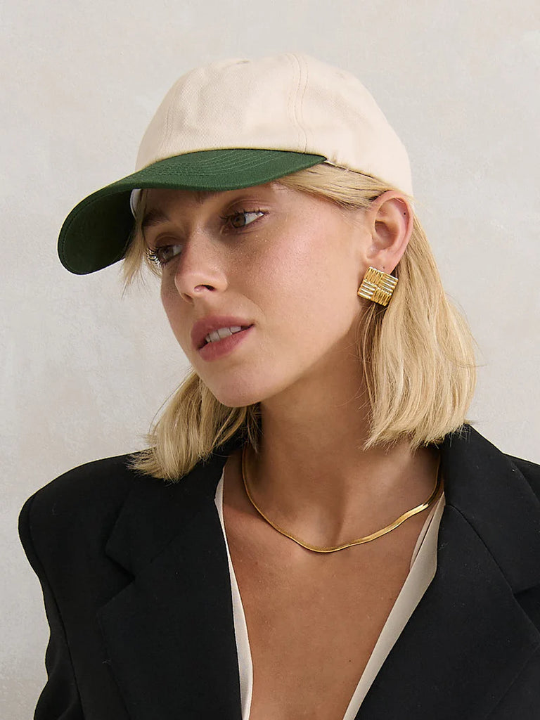 Nicki Colour Block Cap - Green