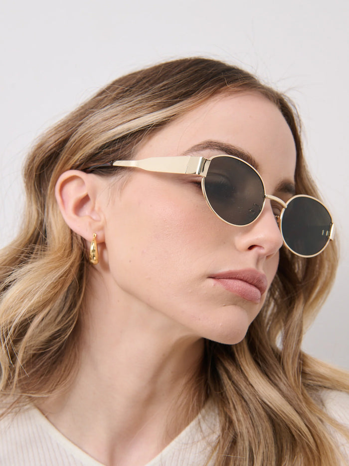 Goldie Oval Sunglasses - Metal - Betty Lane 