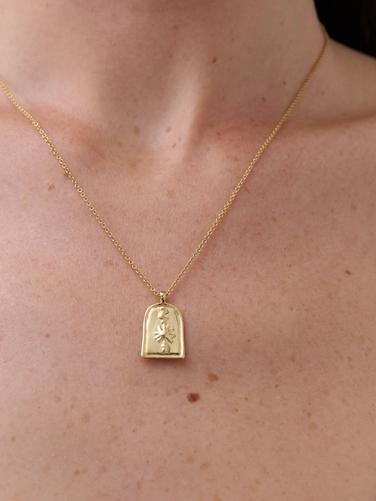 Sun Charm Necklace - 18K gold plated