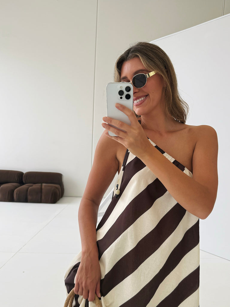 Hudson Maxi Dress - Choc - Betty Lane 