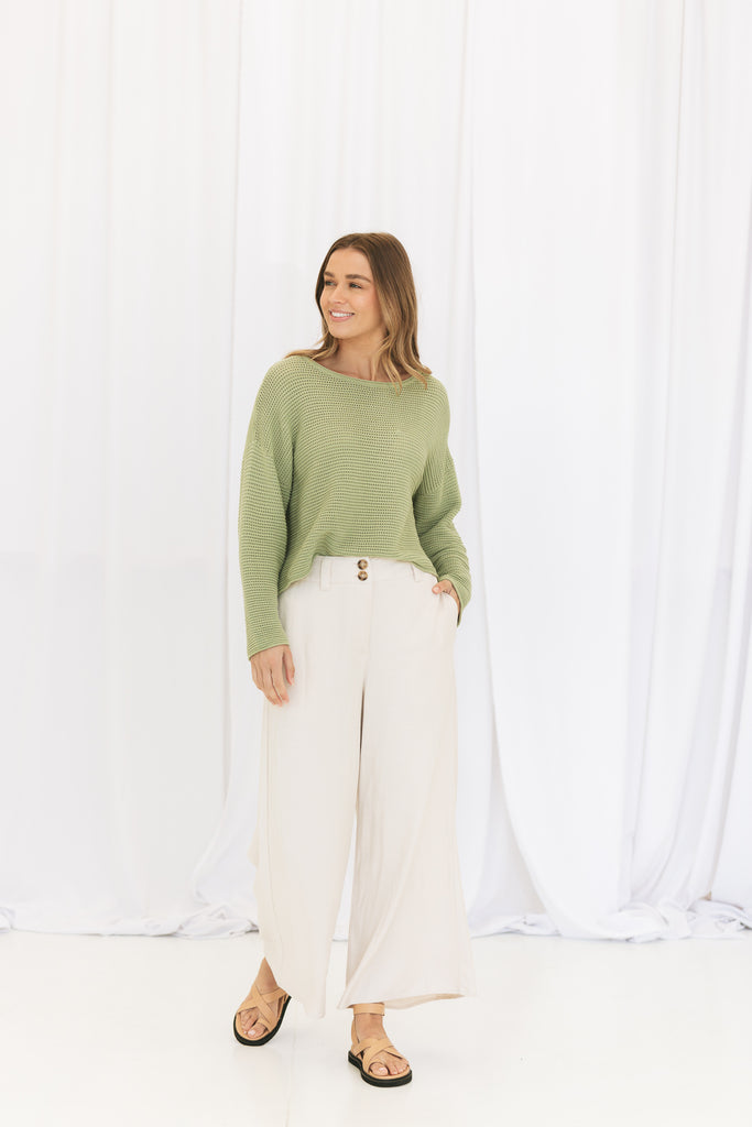 Harry Linen Pants - Beige - Betty Lane 