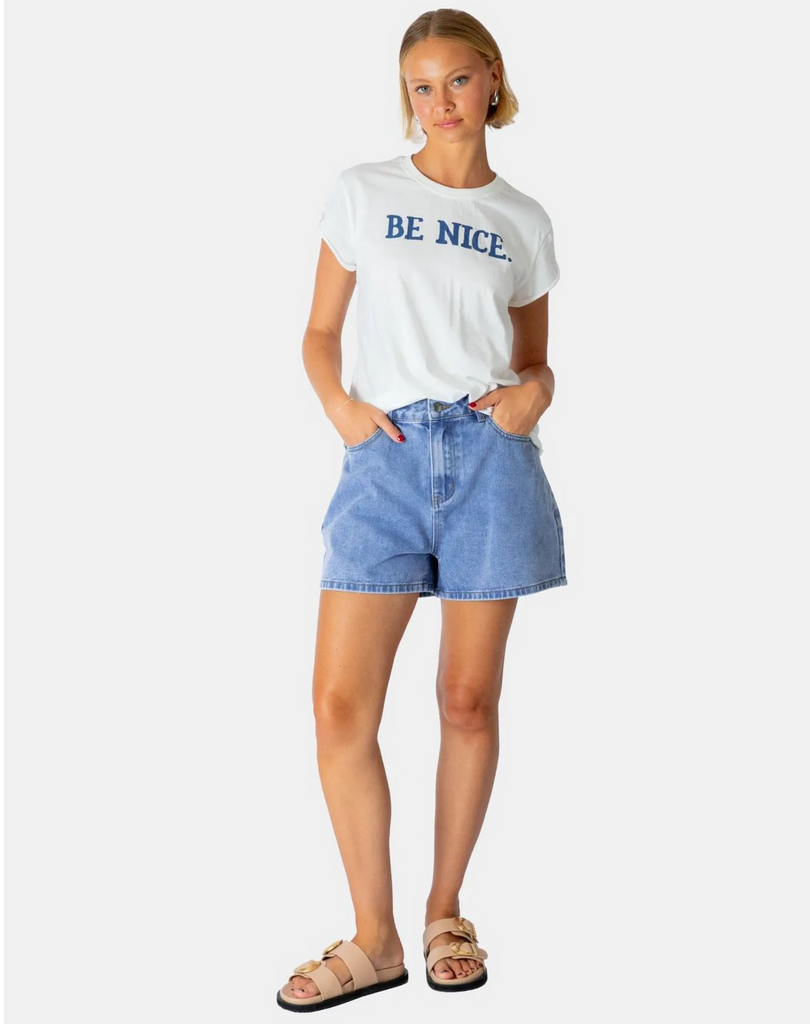 Women's relaxed fit denim shorts