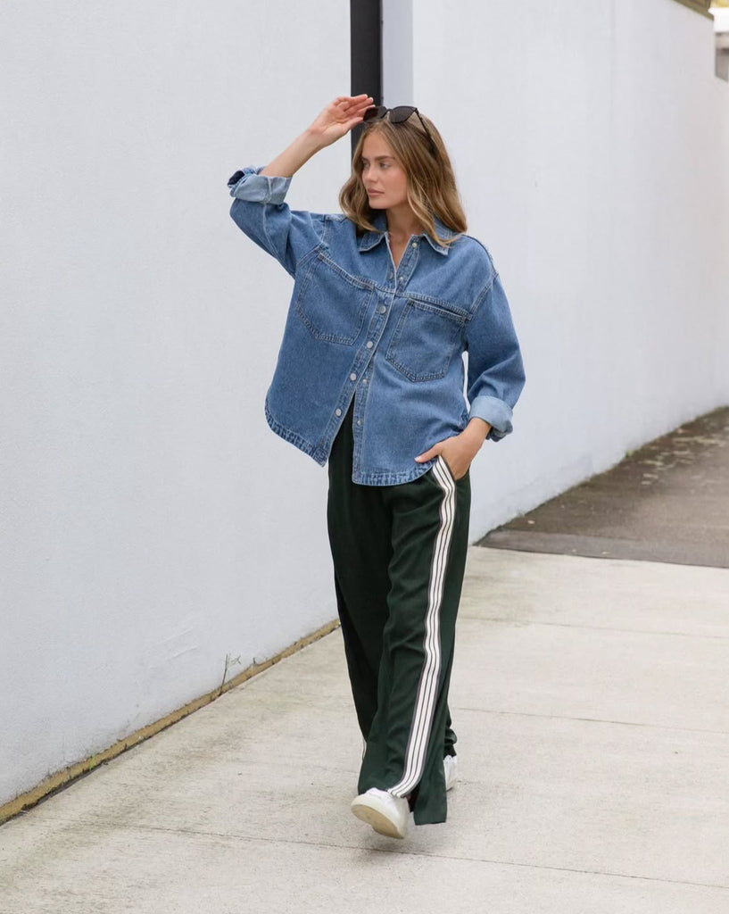 Emerald Racer Pants - Linen