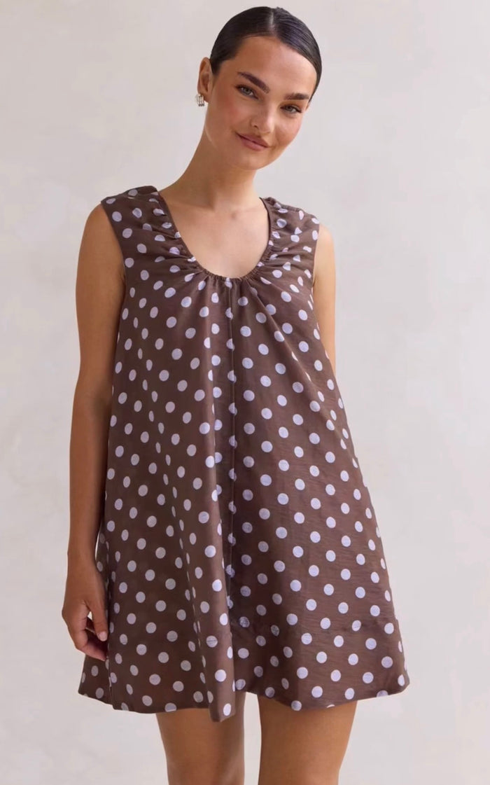 Gigi Mini Dress - Brown