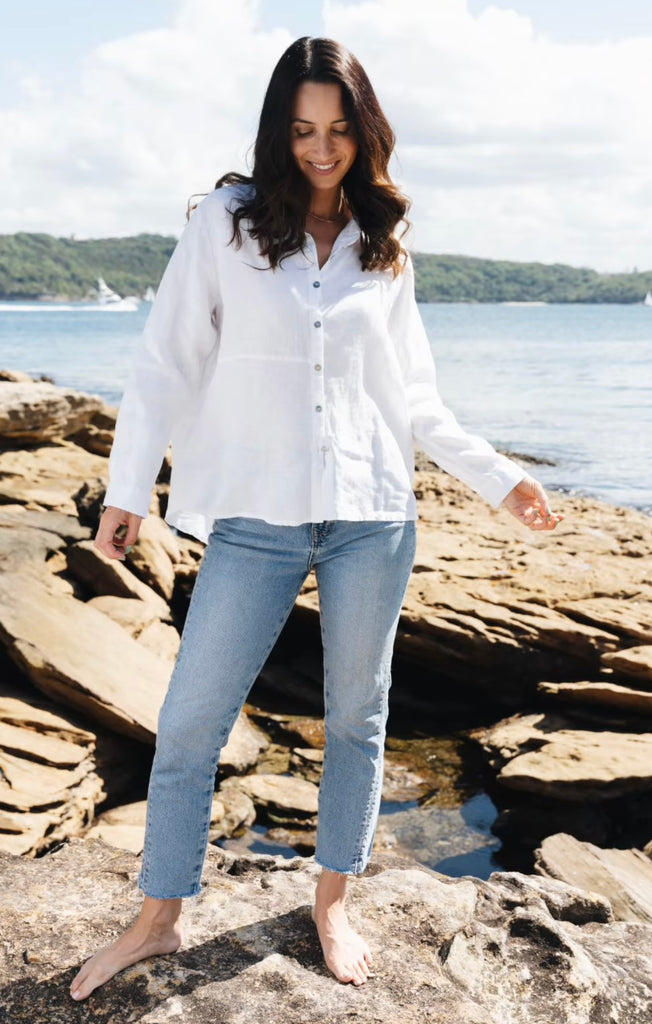 Millie Linen Shirt - White