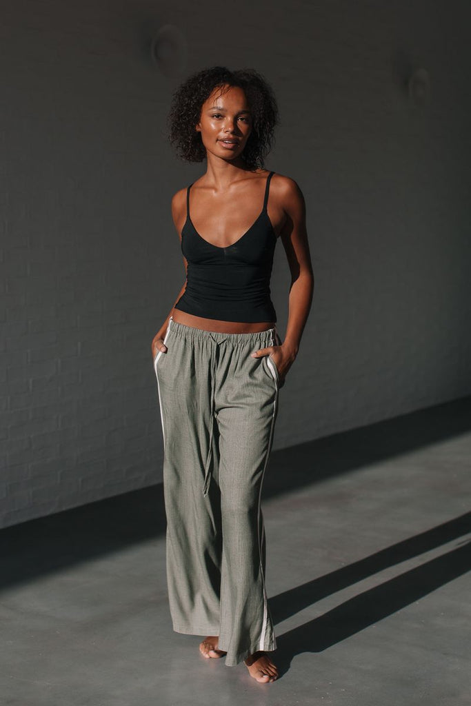 Junie Linen Pants - Khaki