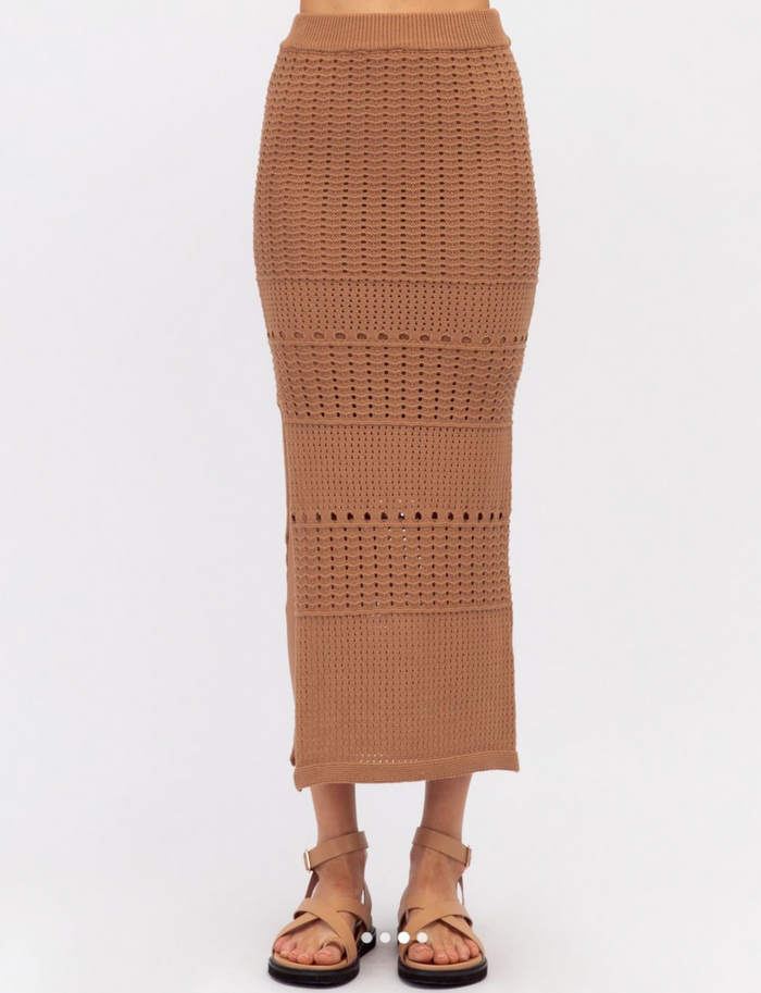 Carmen Crochet Skirt - Tan