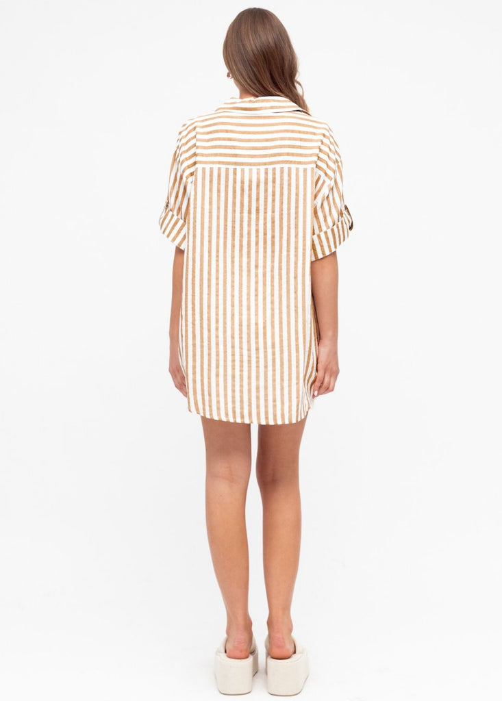 women's oversized striped shirt