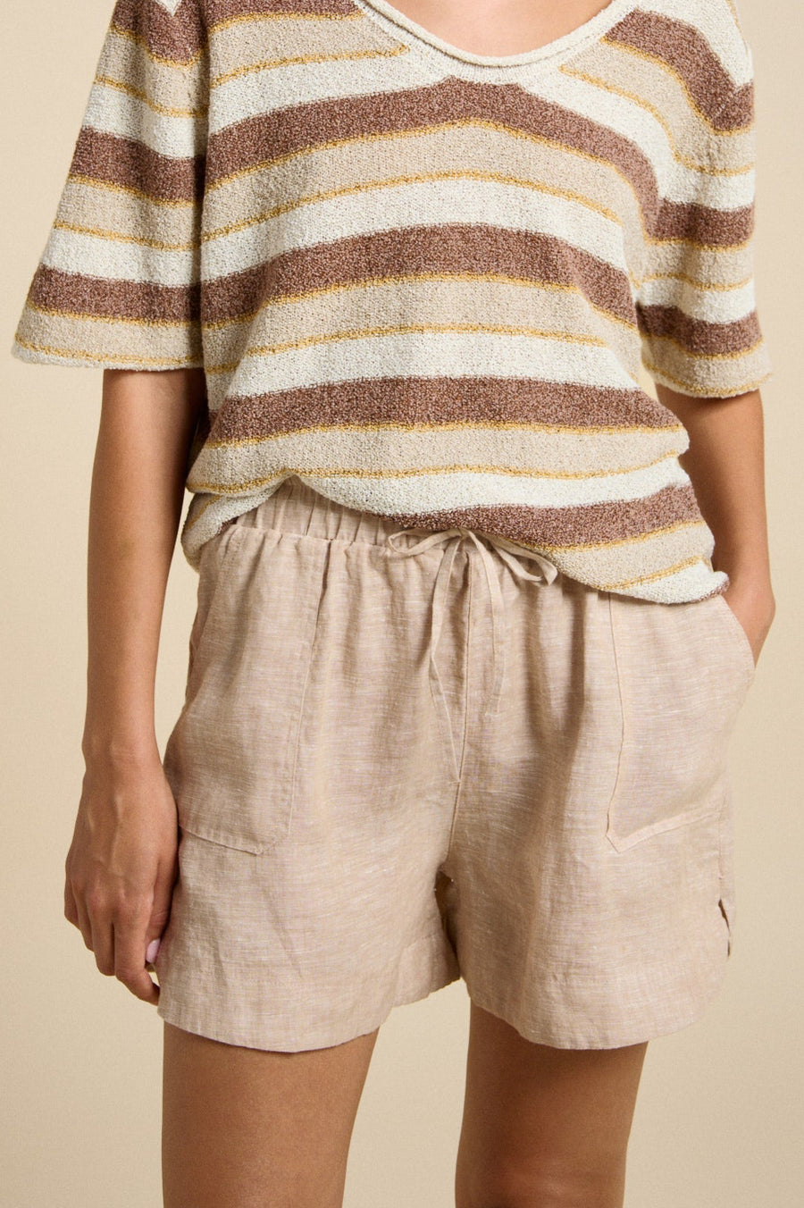 Bondi Linen Shorts - Oatmeal