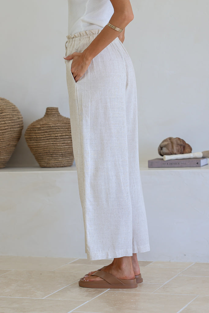 Frankie Linen Pants - Beige