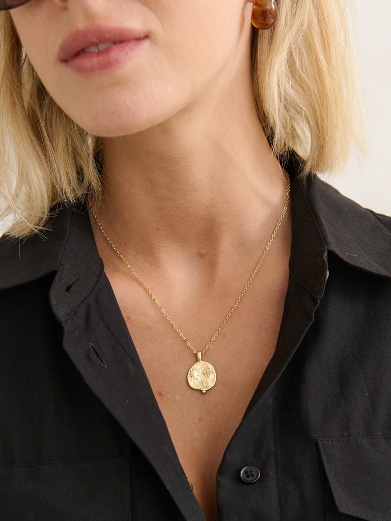 Ocean Charm Necklace - 18K gold plated