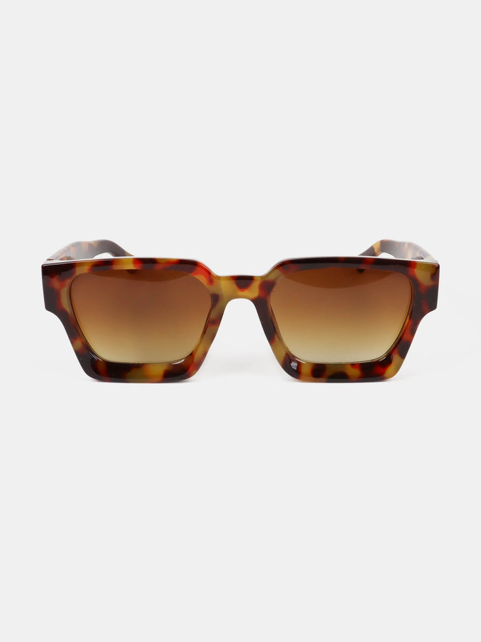 Josie Rectangular Sunglasses - Dark Tort