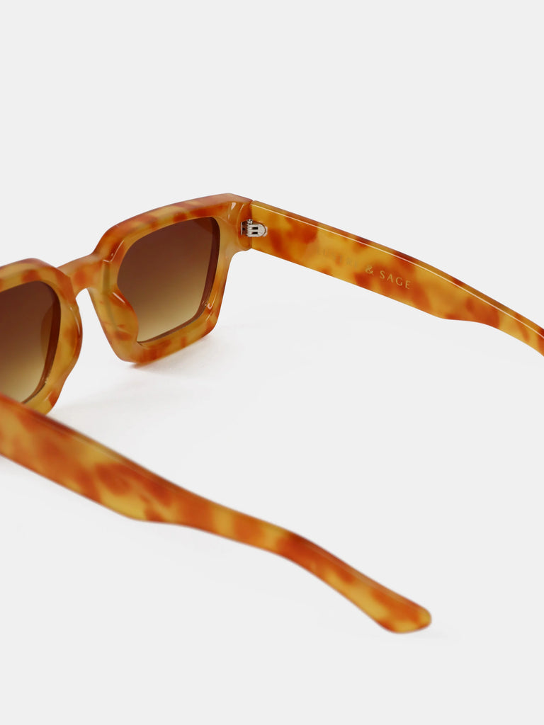 Josie Rectangular Sunglasses - Vintage Tort - Betty Lane 