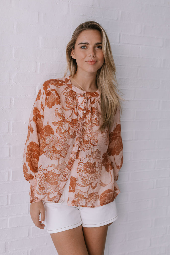 Vintage Lotus Blouse