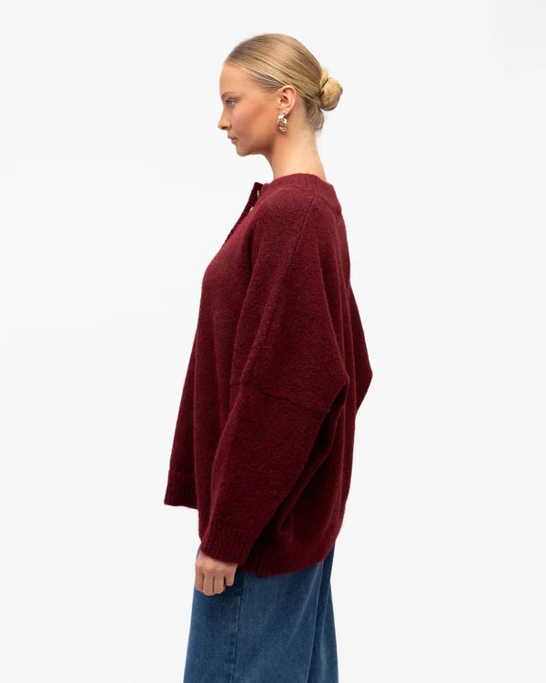 Otto Knit Sweater - Wine - Betty Lane 