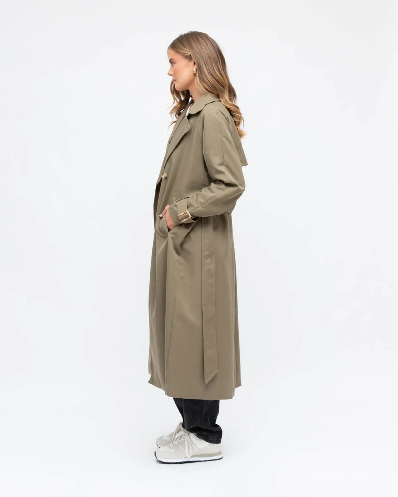 Piper Trench Coat - Khaki