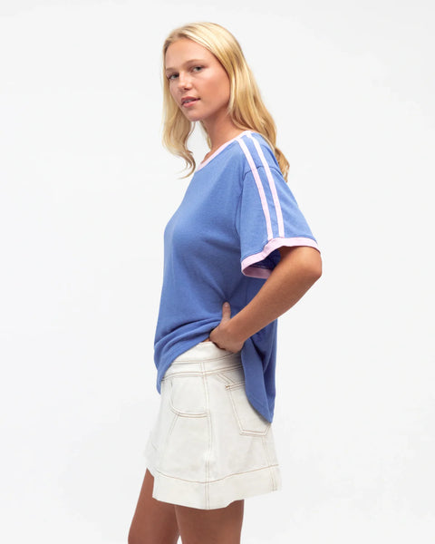 Paper Heart Oversized Easy Tee - Retro Blue