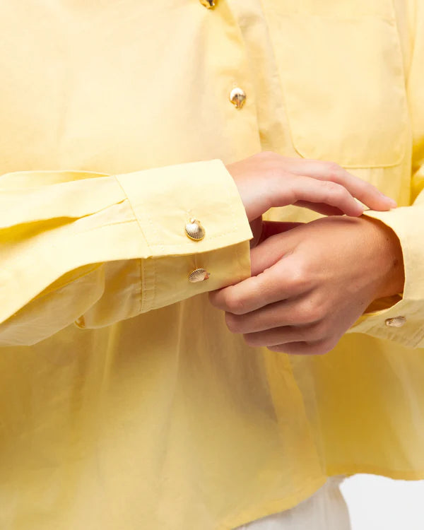 Betsy Cotton Shirt - Butter Yellow - Betty Lane 