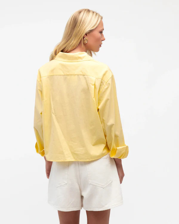 Betsy Cotton Shirt - Butter Yellow - Betty Lane 