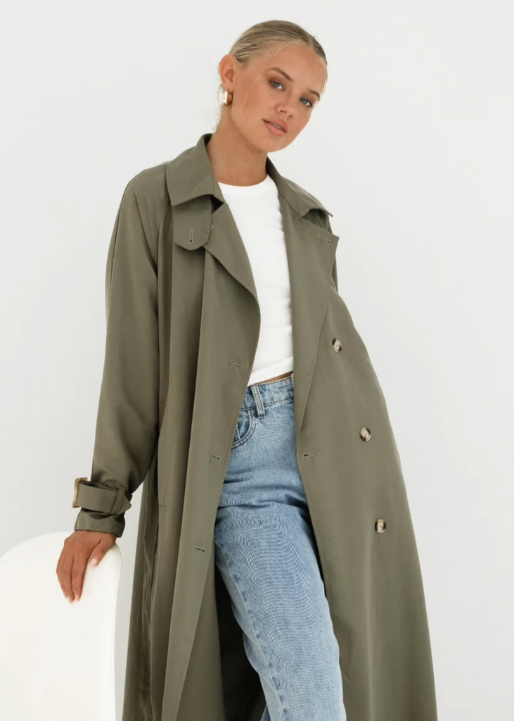 Piper Trench Coat - Khaki