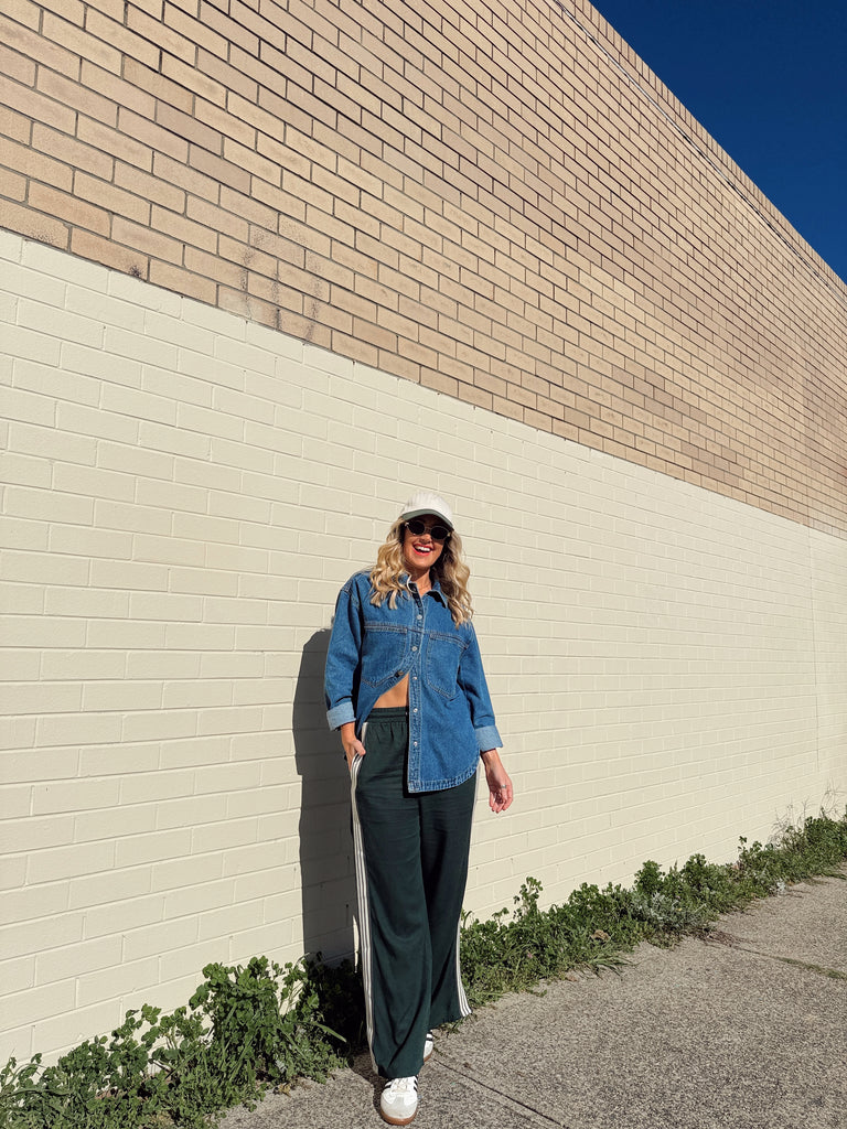 Emerald Racer Pants - Linen