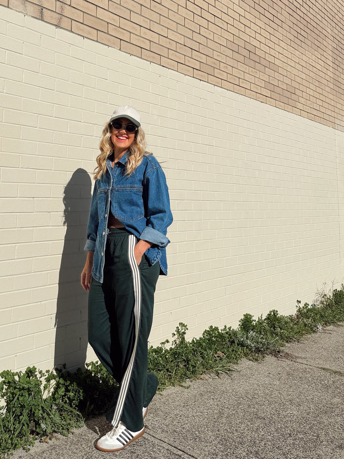 Emerald Racer Pants - Linen